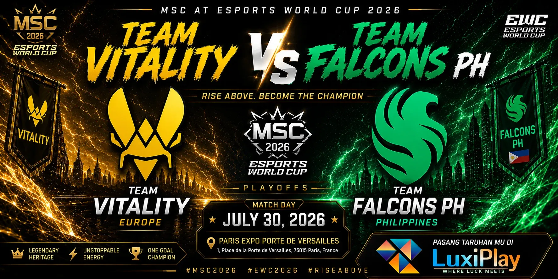 Jadwal Playoff Team Vitality vs Team Falcons PH MSC 2026